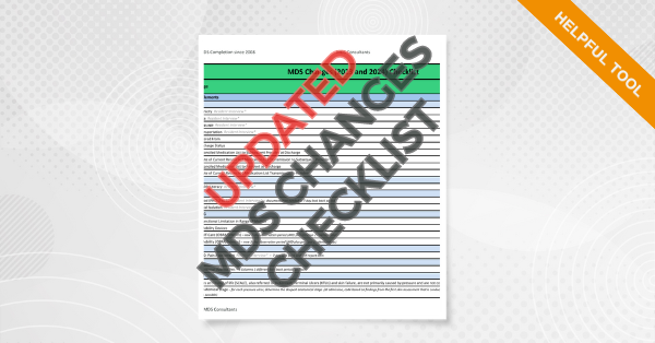 MDS Changes Checklist 2024