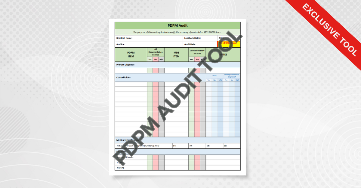 PDPM Audit Tool