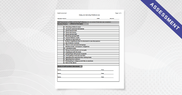 assessment daily activities