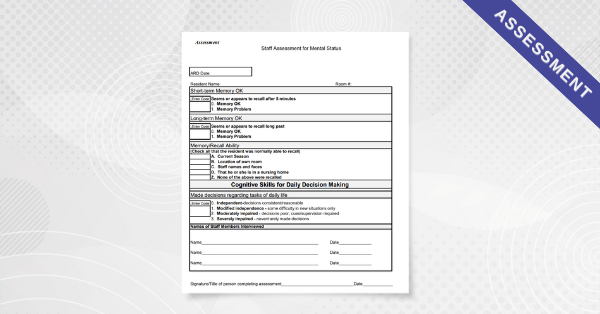 assessment for mental status