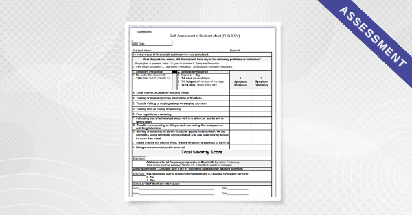 assessment resident mood phq9